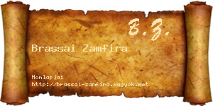 Brassai Zamfira névjegykártya